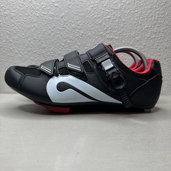 Peloton Cycling Shoes Black & Red Size 43 - Picture 2 of 7